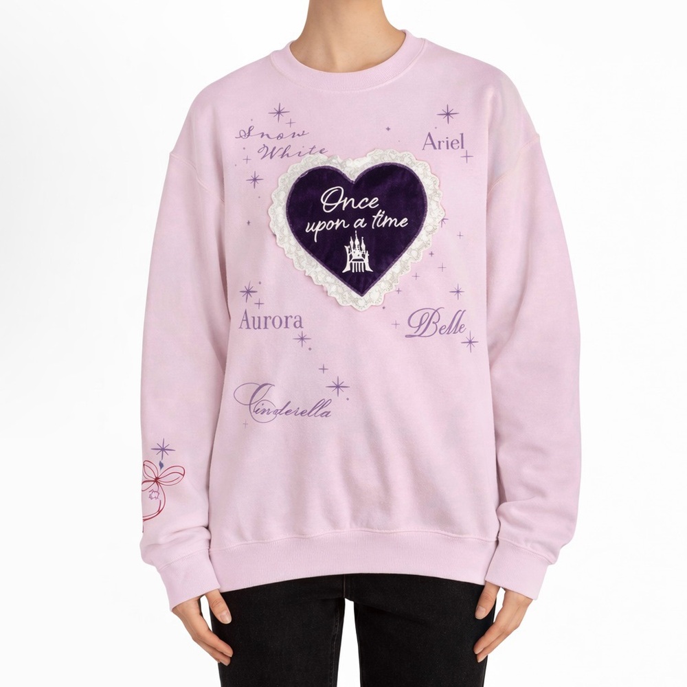 Disney Princess Once Upon a Time Heart Crewneck Sweatshirt
